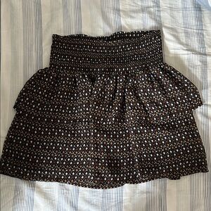 Old Navy Black and Brown Patterned Women's Skirt